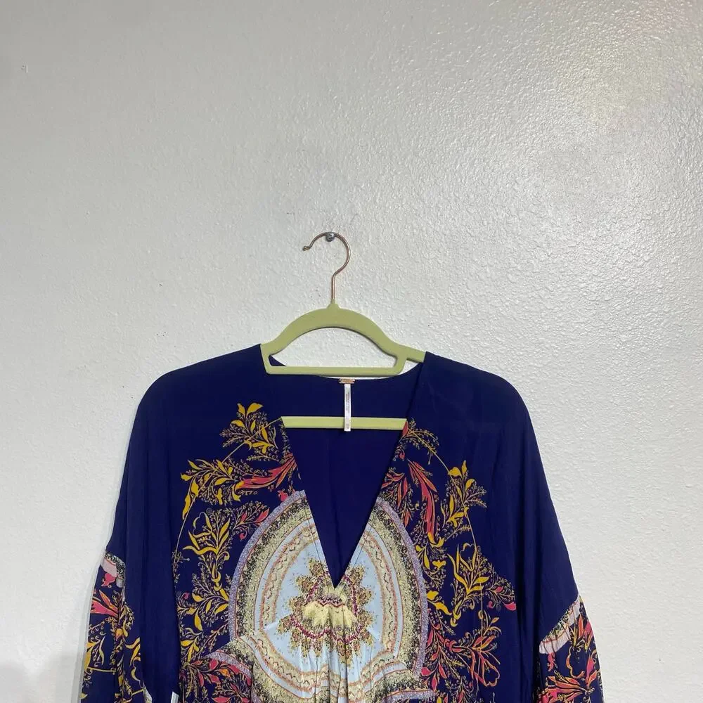 Free People Sunset Dreams Printed Tunic Sz XS
